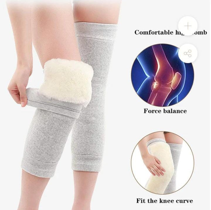 Woolen Knee Pads with straps for Men & Women | Compression Support for Pain Relief, Arthritis, Sports & Workout