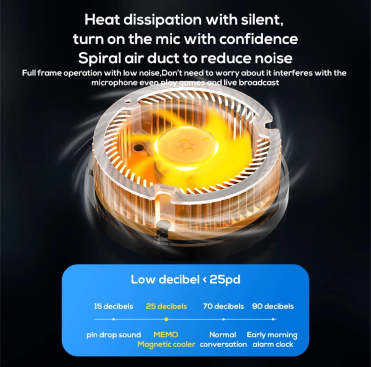 CX07 Magnetic Mobile Phone Cooler – 15W Semiconductor Cooling Fan, Clip & Magnetic Mount