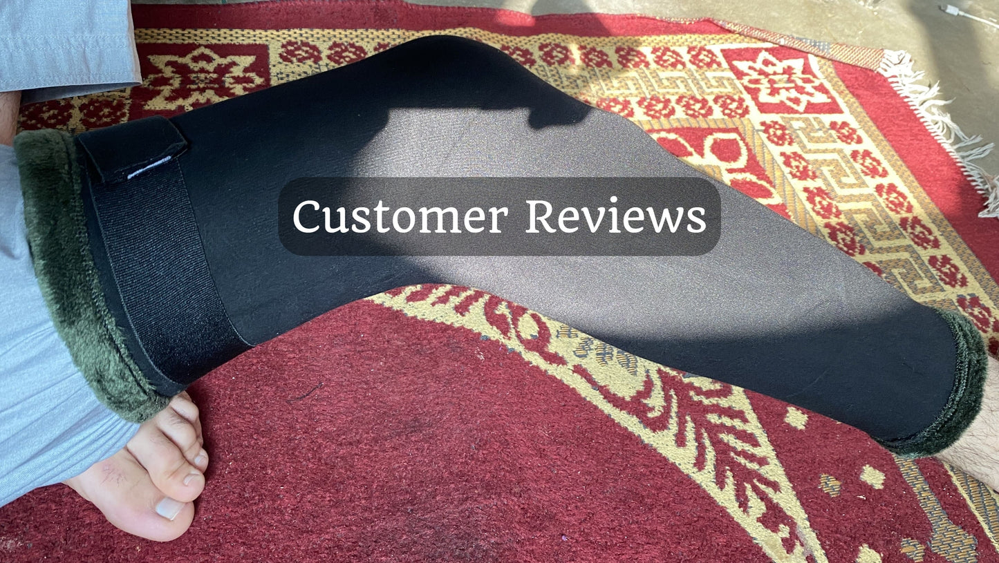 Woolen Knee Pads with straps for Men & Women | Compression Support for Pain Relief, Arthritis, Sports & Workout,FB