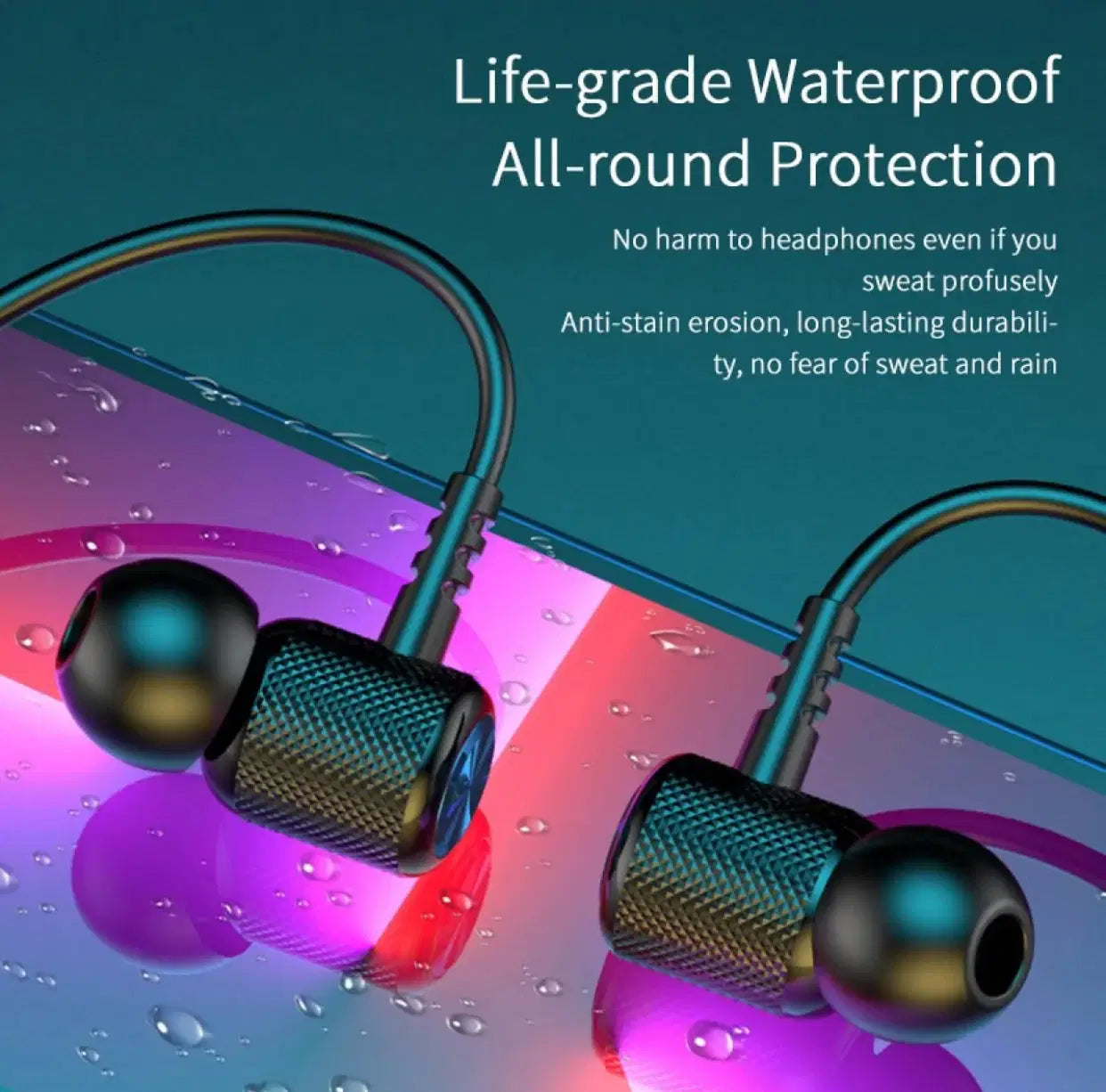 Super Sound Wireless Neckband – Bluetooth 5.0 Headphones with Deep Bass, 12-Hour Playtime & Built-in Mic