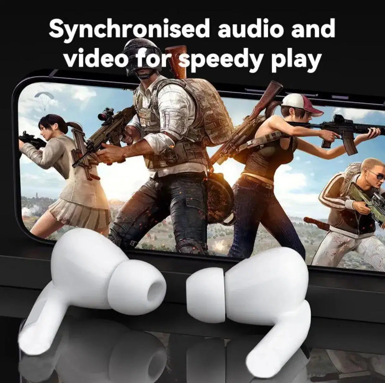 A9 Pro Buds Earphones – ANC + ENC Noise Reduction, LED Battery Display, 5-6H Ear Play + Long Case Backup