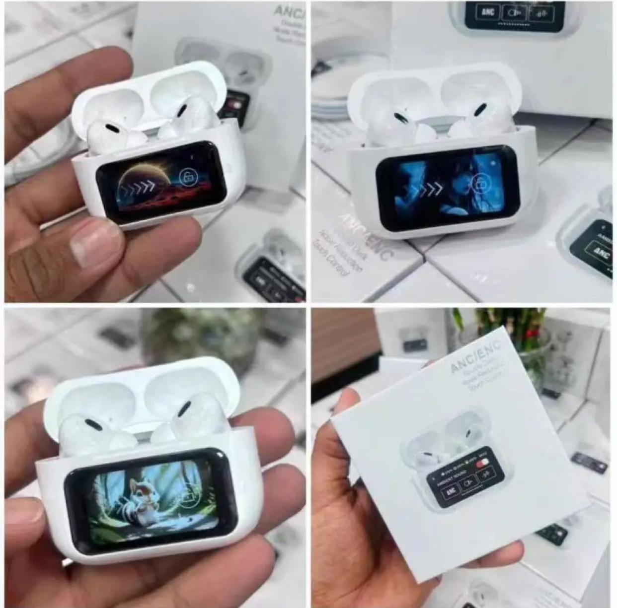 A9 Pro Buds Earphones – ANC + ENC Noise Reduction, LED Battery Display, 5-6H Ear Play + Long Case Backup