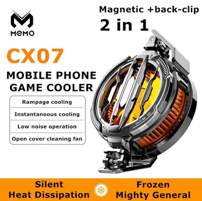 CX07 Magnetic Mobile Phone Cooler – 15W Semiconductor Cooling Fan, Clip & Magnetic Mount