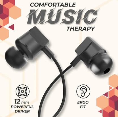 Aroma NB120 / NB119 Series Neckband – Long-Life Battery, HD Sound, 3-Size Eartips, USB-C Charging