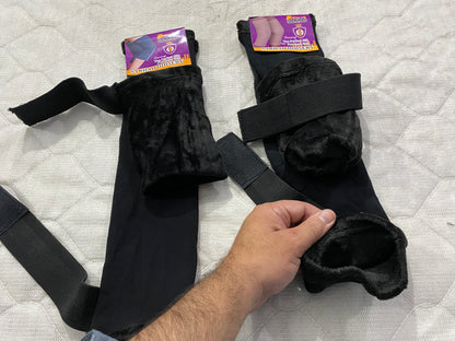 Woolen Knee Pads with straps for Men & Women | Compression Support for Pain Relief, Arthritis, Sports & Workout