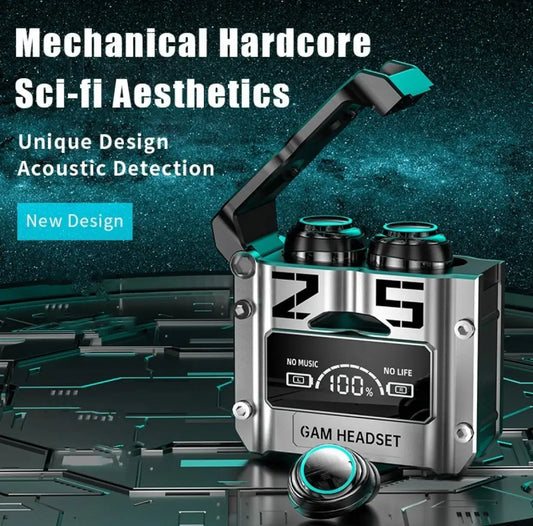 M25 True Wireless Earbuds – Dual-Ear Display, Touch Controls, 8 - 9 Hr Playtime & Type-C Charging.