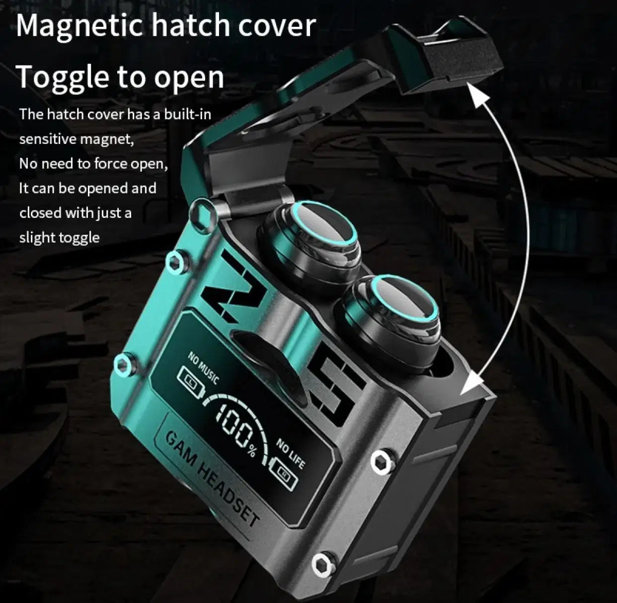 M25 True Wireless Earbuds – Dual-Ear Display, Touch Controls, 8 - 9 Hr Playtime & Type-C Charging.