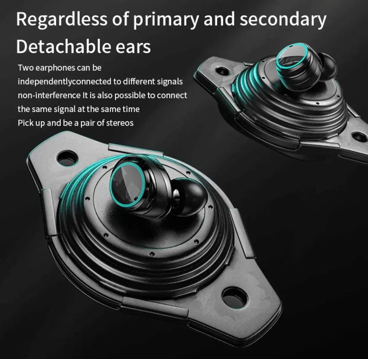 M25 True Wireless Earbuds – Dual-Ear Display, Touch Controls, 8 - 9 Hr Playtime & Type-C Charging.