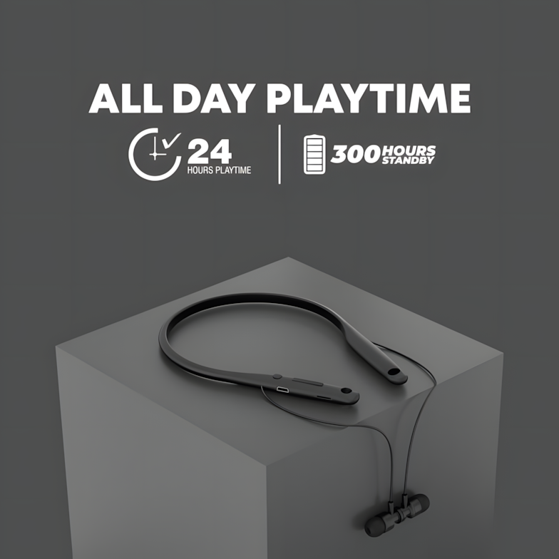 UBON CL-5310 Wireless Neckband | ANC, 40Hr Battery, SD Card Support, Deep Bass & Hands-Free Calls