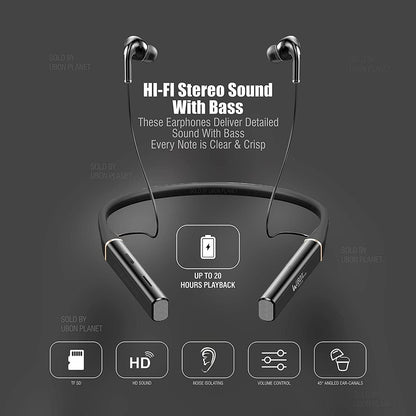Ubon CL-5300 Sound Master Neckband – Stereo Drivers, 10m Range, Long Battery Life & Foldable Design