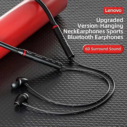 Lenovo HE05X Wireless Neckband – Bluetooth v5.0, IPX5 Sweat‑Resistant