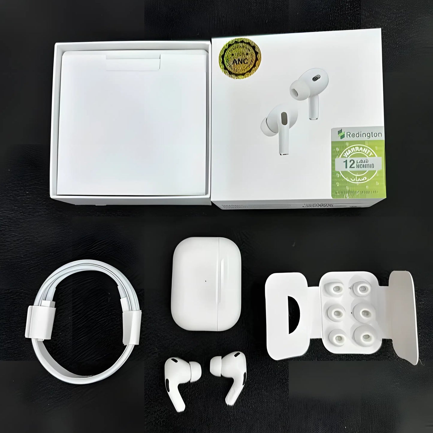 Pro 2 Wireless Bluetooth Earbuds – True Wireless Stereo, Noise Cancelling, 24H Battery with Fast Charging Case